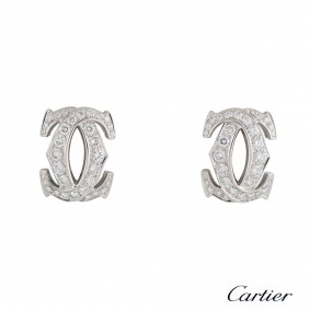 C de Cartier Diamond White Gold Earrings N8020200